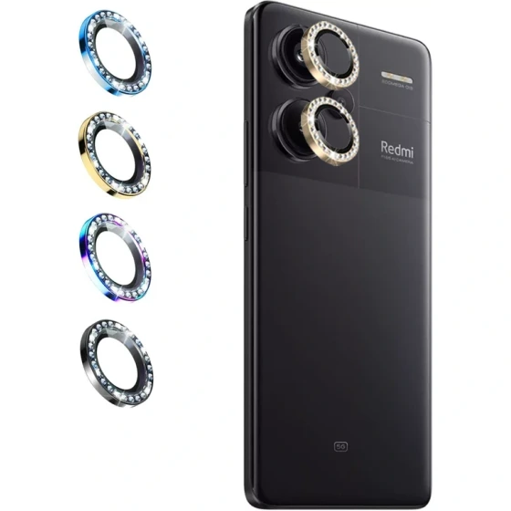 1779979811_5351767534 محافظ لنز دوربین شیائومی Redmi Note 13 مدل رینگی نگین دار - تصویر 1