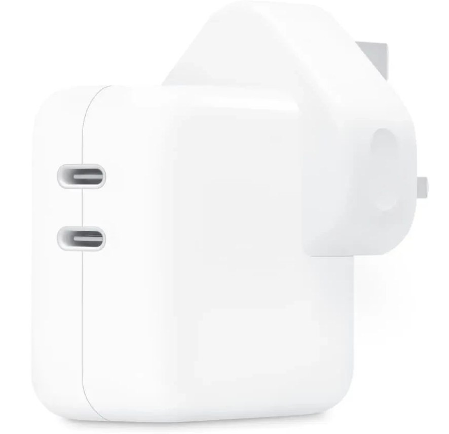 1780153462_4658241618 شارژر دیواری اپل مدل Dual USB-C توان 35 وات سه شاخه اورجینال - تصویر 1