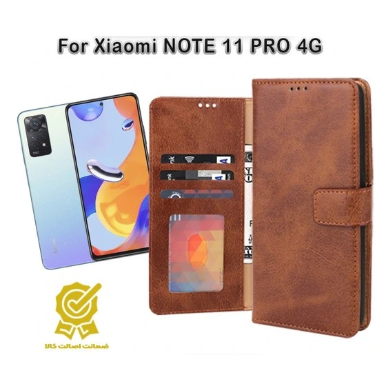 1780759145_5432072397 کیف چرمی شیائومی Redmi Note 11 Pro مدل کلاسوری - تصویر 1