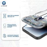 محافظ صفحه نمایش اپل iPhone 17 با کیت نصب گلس شفاف - تصویر 2