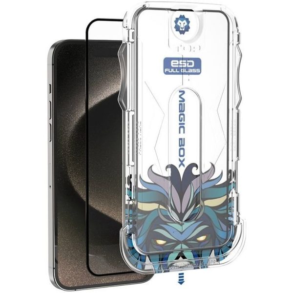 محافظ صفحه نمایش شیشه ای اپل مدل iPhone 16 Pro Max با کیت نصب - تصویر 5