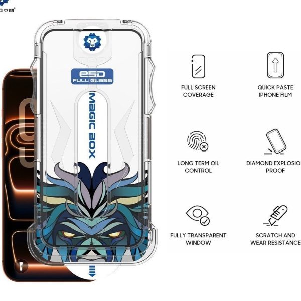 گلس محافظ صفحه نمایش اپل iPhone 15 Pro Max مدل D+ Tools با کیت نصب - تصویر 10