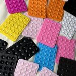 پایه نگهدارنده گوشی موبایل سیلیکونی چسبی طرح قلب و مستطیل و گرد - تصویر 2